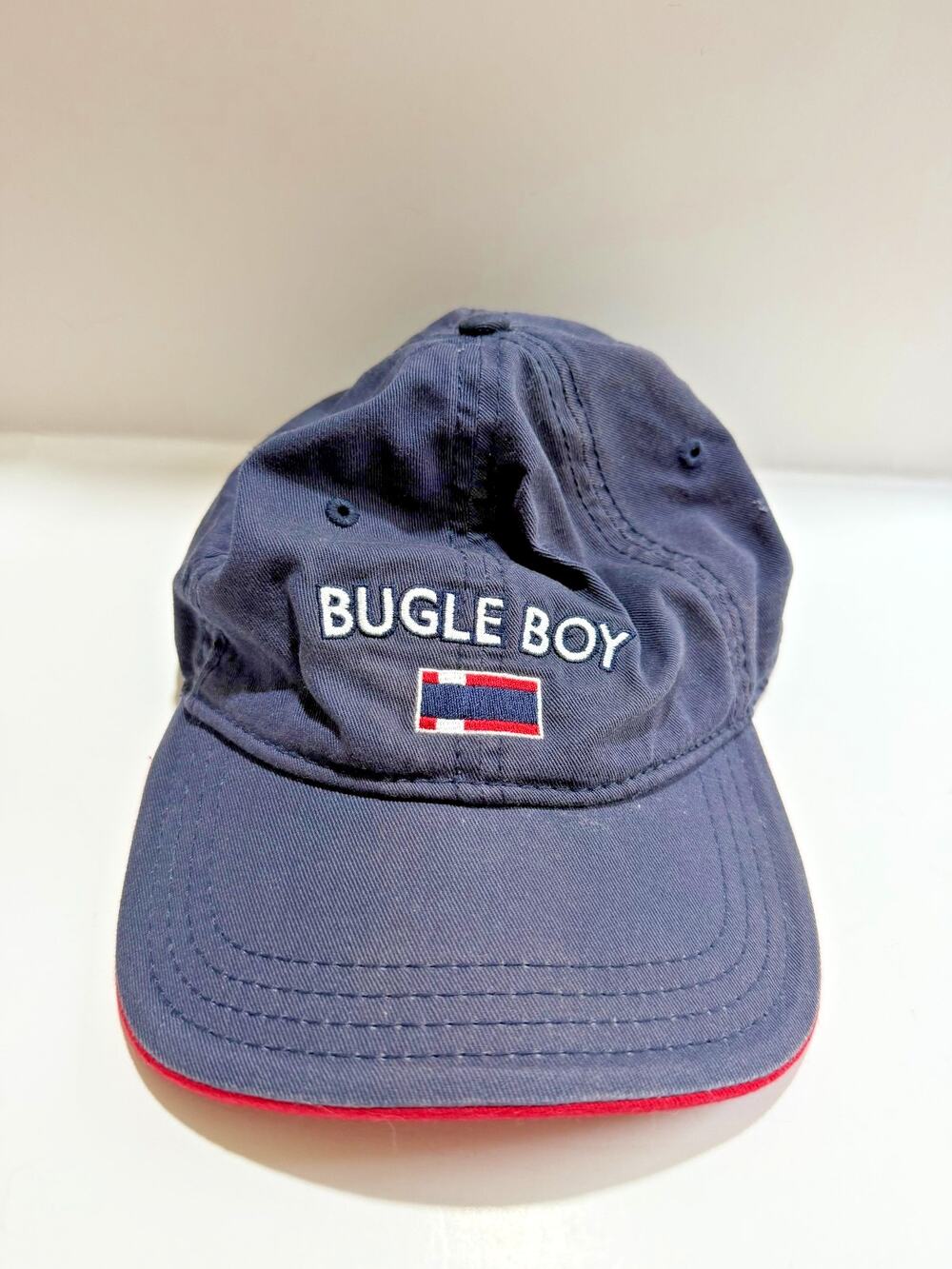 Bugle Boy Hat Cap Strap Back Embroidered Flag Dad 90s Y2K useed